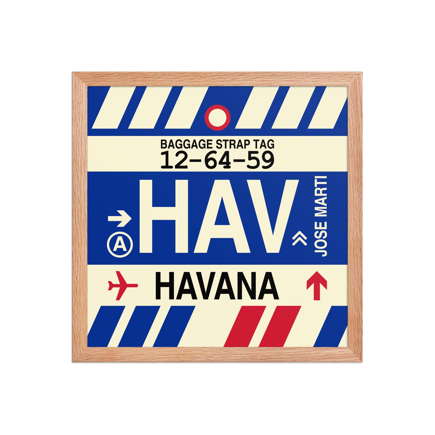 HAV Havana Framed Print • Jet Age Baggage Tag Design • YHM Designs - Image 09