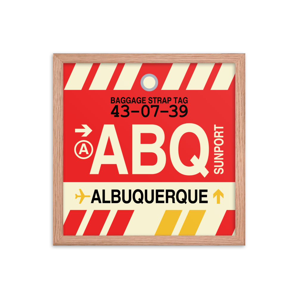 Travel-Themed Framed Print • ABQ Albuquerque Souvenir • YHM Designs - Image 08