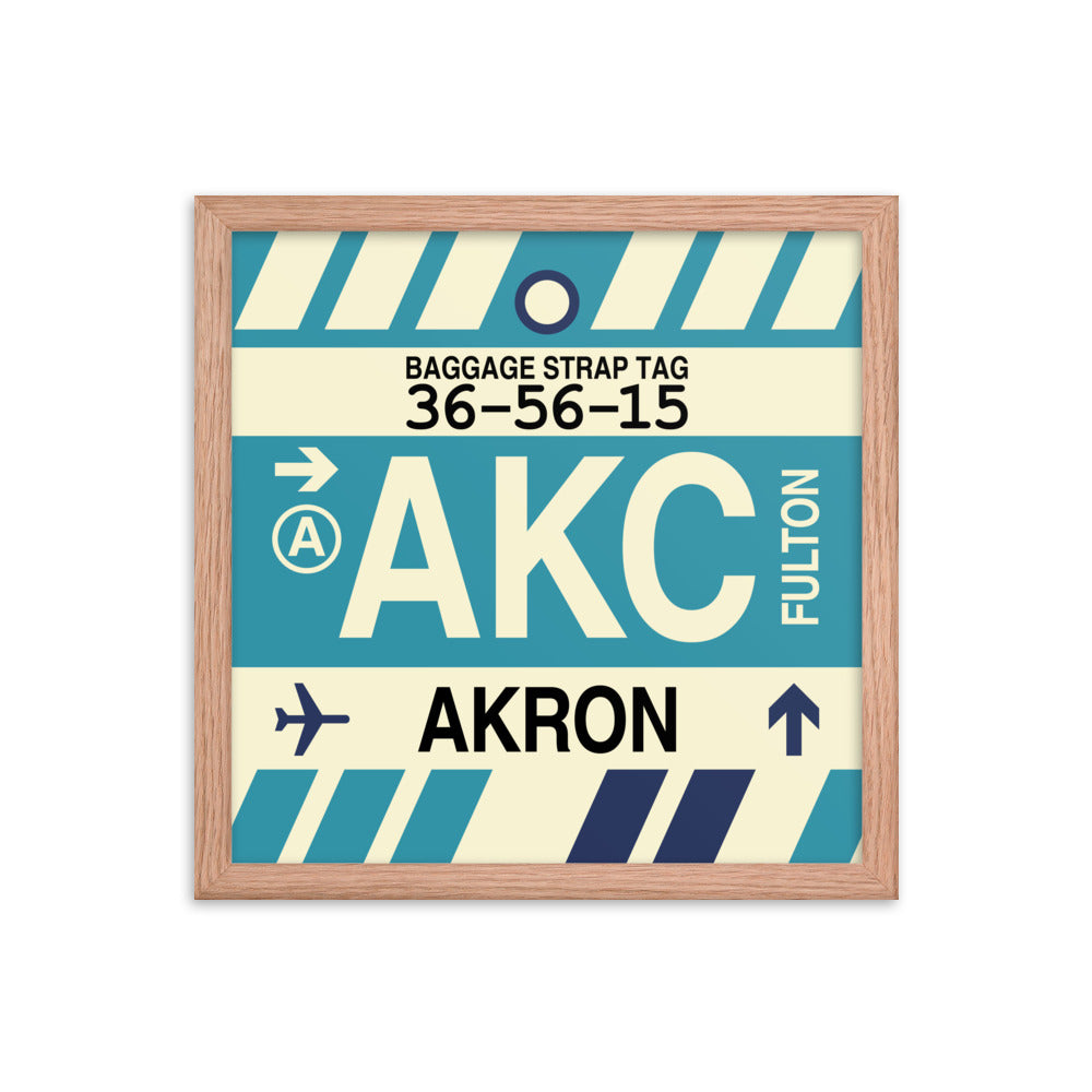 Travel-Themed Framed Print • AKC Akron • YHM Designs - Image 08