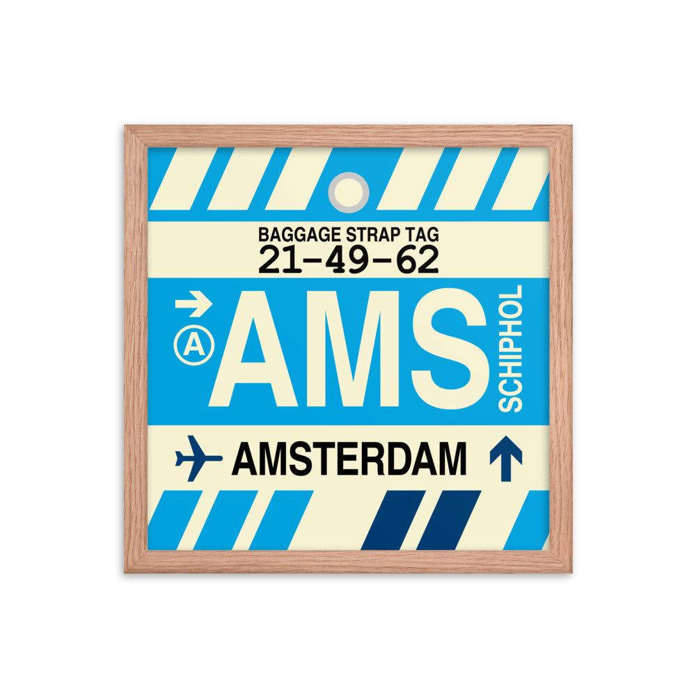 Travel-Themed Framed Print • AMS Amsterdam • YHM Designs - Image 08