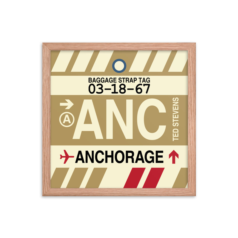 Travel-Themed Framed Print • ANC Anchorage • YHM Designs - Image 08