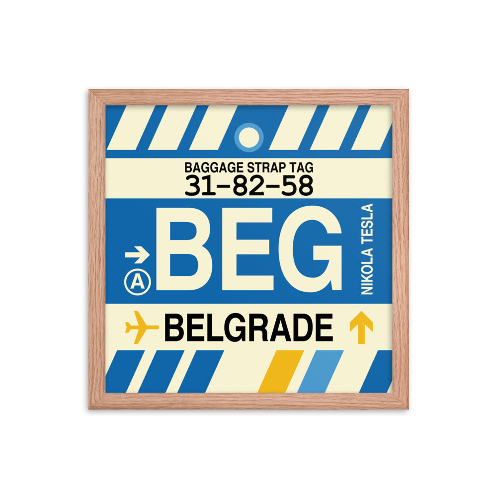 Travel-Themed Framed Print • BEG Belgrade • YHM Designs - Image 08
