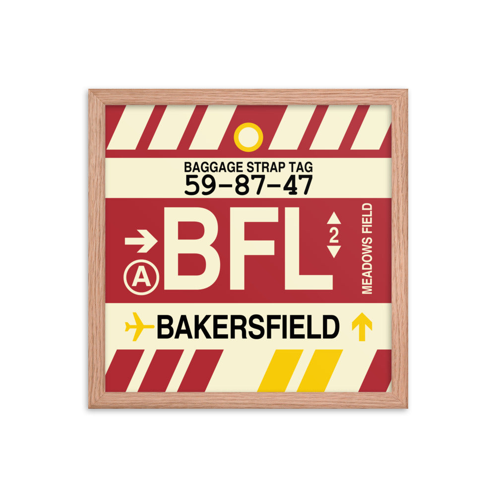 Travel-Themed Framed Print • BFL Bakersfield • YHM Designs - Image 08