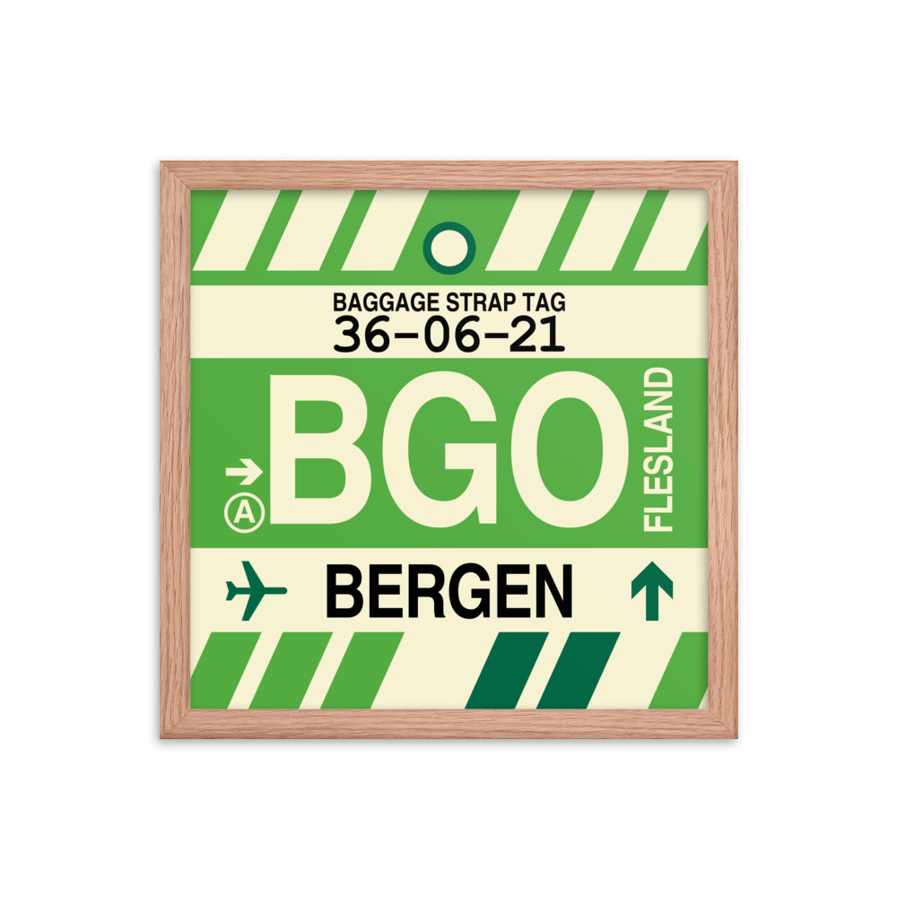 Travel-Themed Framed Print • BGO Bergen • YHM Designs - Image 08