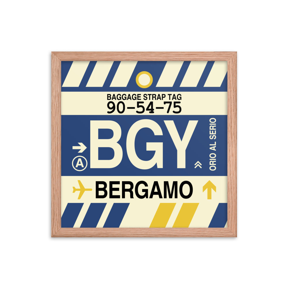 Travel-Themed Framed Print • BGY Bergamo • YHM Designs - Image 08