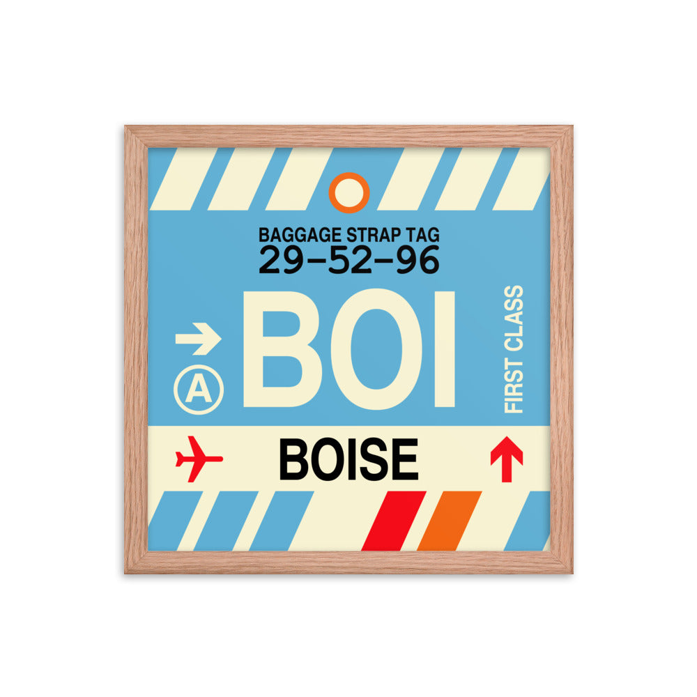 Travel-Themed Framed Print • BOI Boise • YHM Designs - Image 08