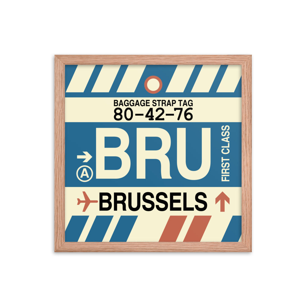 Travel-Themed Framed Print • BRU Brussels • YHM Designs - Image 08
