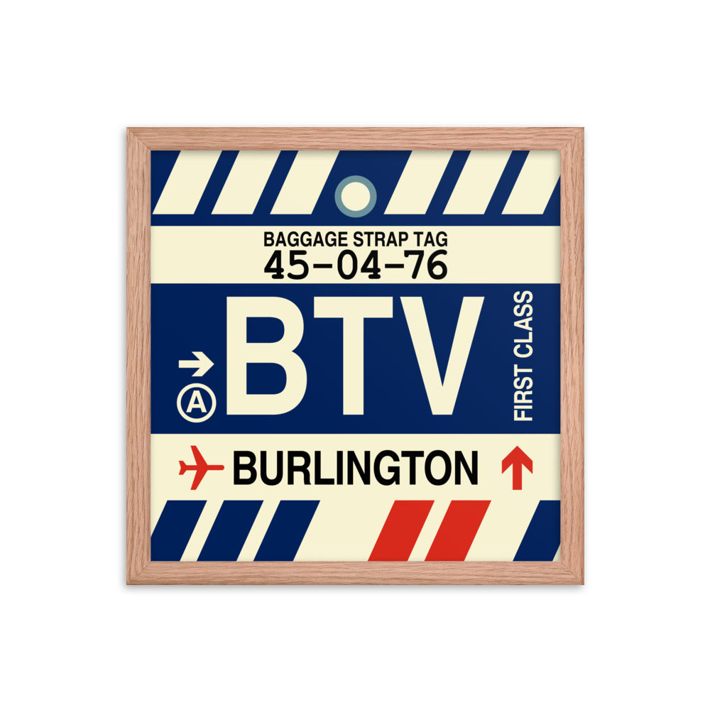 Travel-Themed Framed Print • BTV Burlington • YHM Designs - Image 08