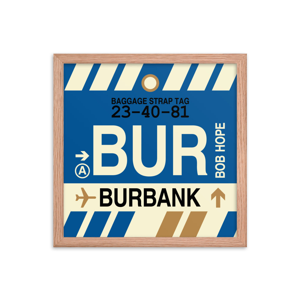 Travel-Themed Framed Print • BUR Burbank • YHM Designs - Image 08