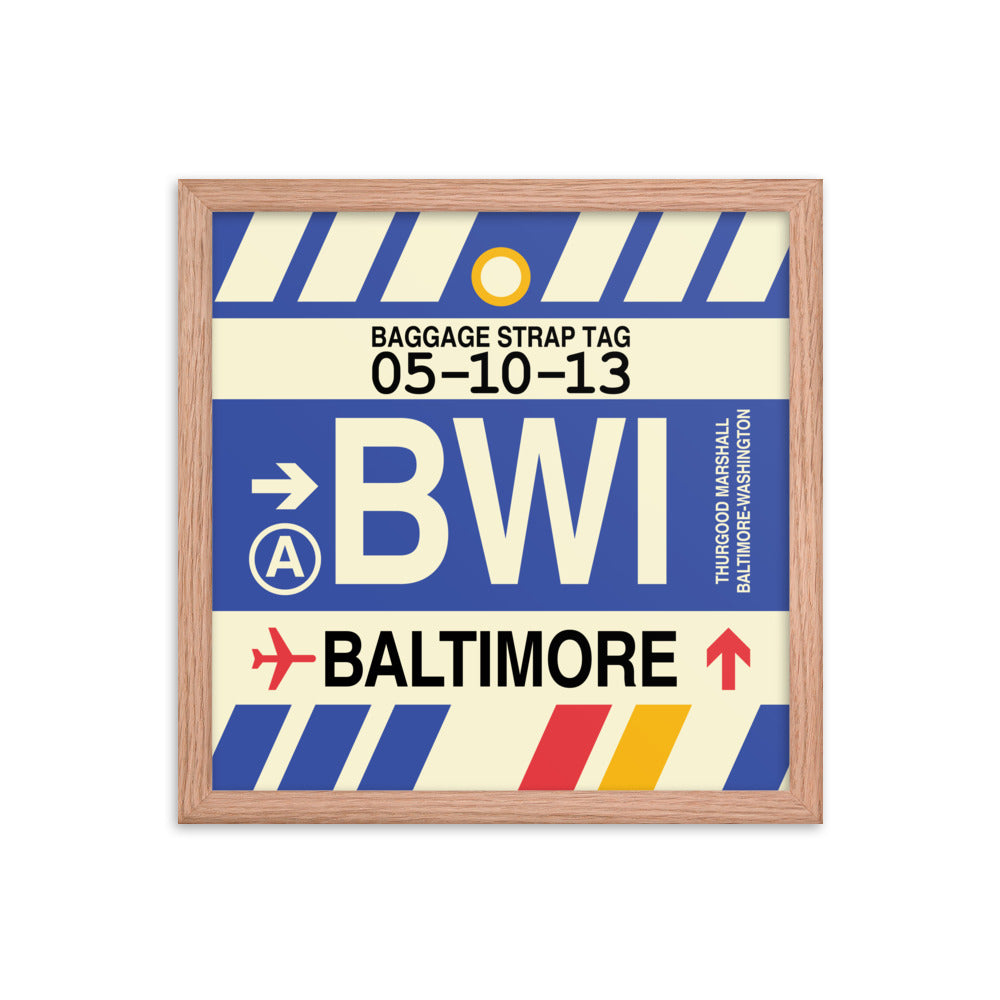 Travel-Themed Framed Print • BWI Baltimore • YHM Designs - Image 08