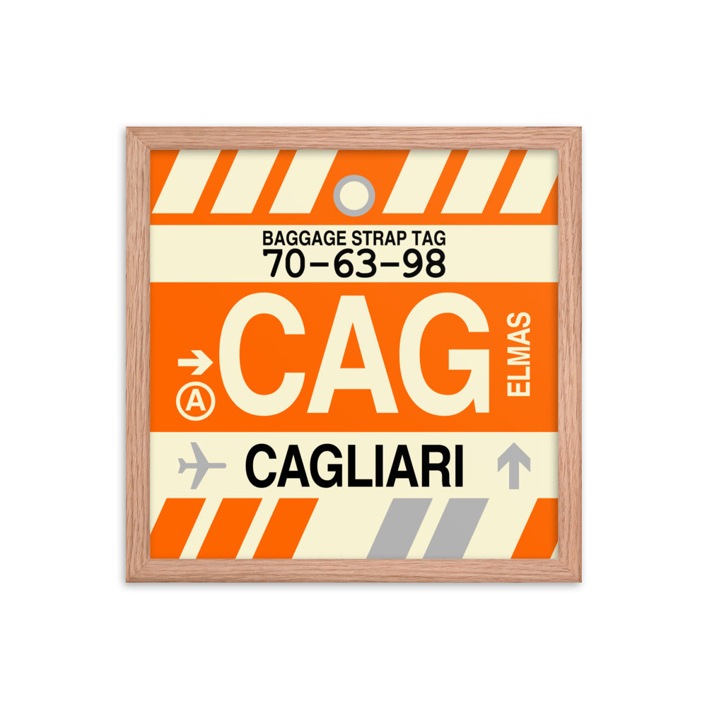 Travel-Themed Framed Print • CAG Cagliari • YHM Designs - Image 08