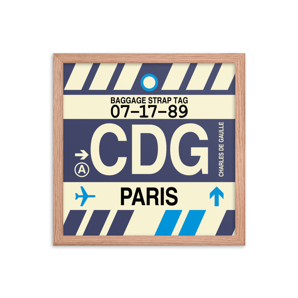 Travel-Themed Framed Print • CDG Paris Souvenir • YHM Designs - Image 08