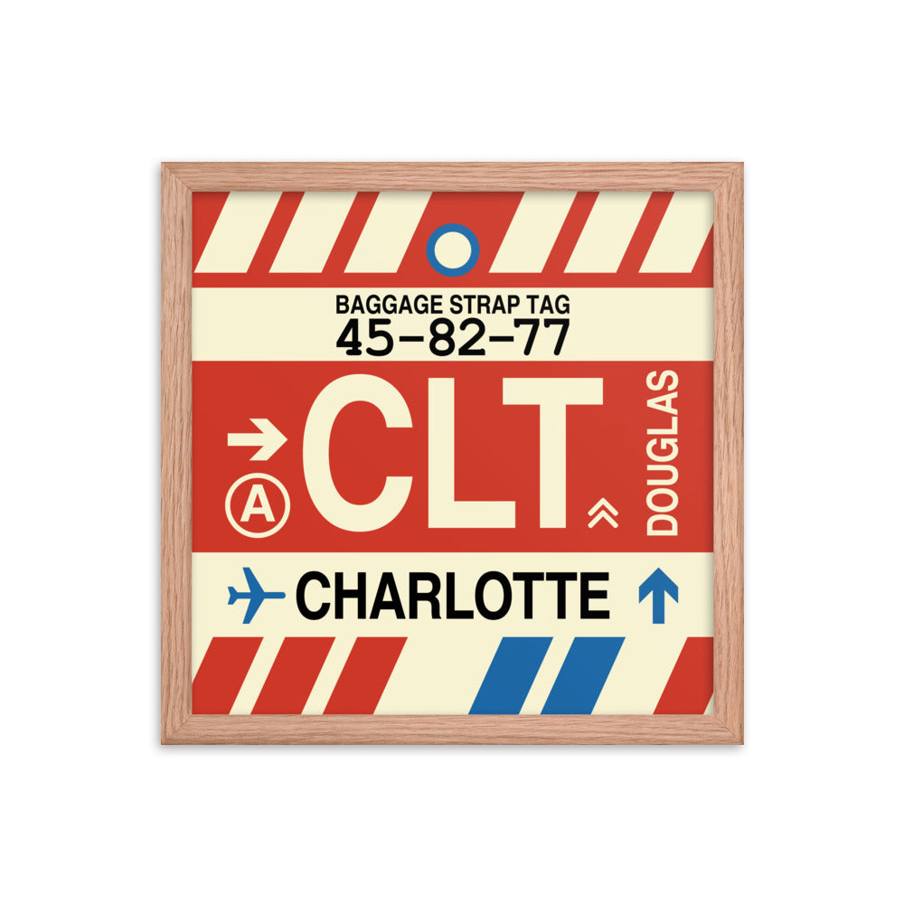 Travel-Themed Framed Print • CLT Charlotte • YHM Designs - Image 08