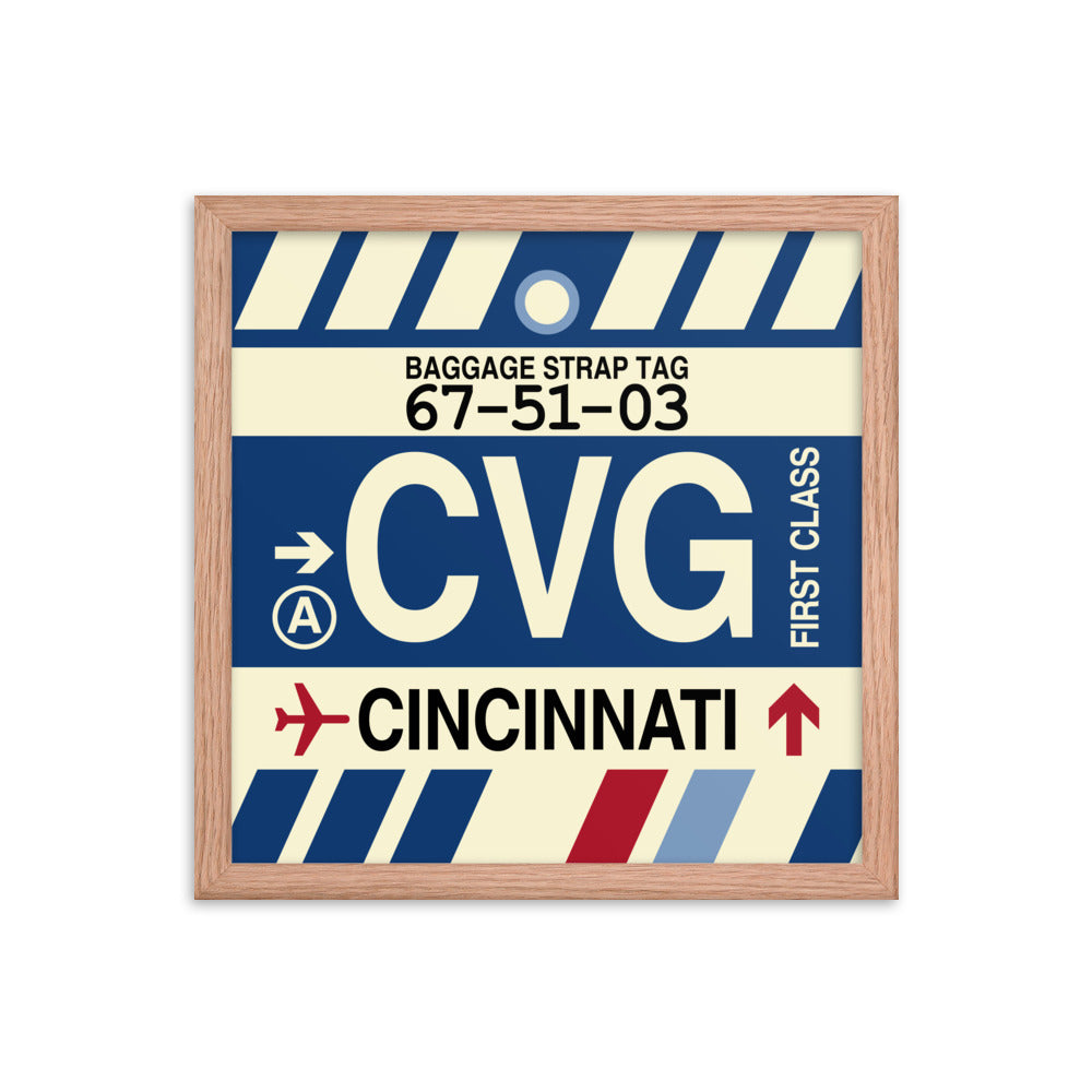 Travel-Themed Framed Print • CVG Cincinnati Souvenir • YHM Designs - Image 08
