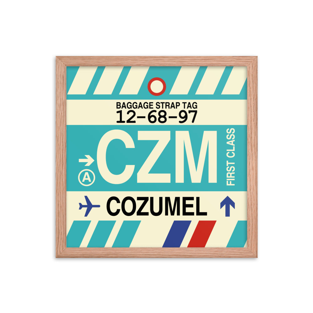 Travel-Themed Framed Print • CZM Cozumel • YHM Designs - Image 08