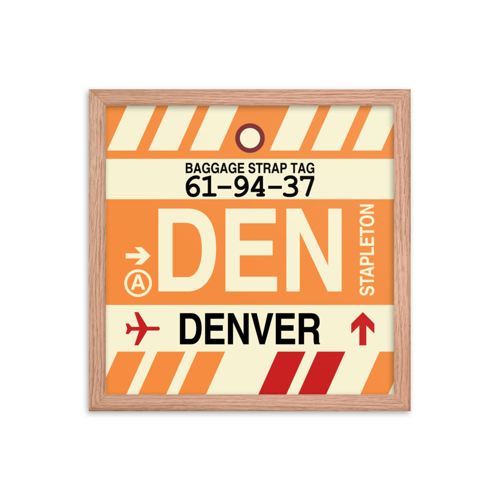 Travel-Themed Framed Print • DEN Denver • YHM Designs - Image 08