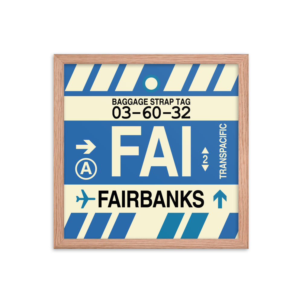 Travel-Themed Framed Print • FAI Fairbanks Souvenir • YHM Designs - Image 08