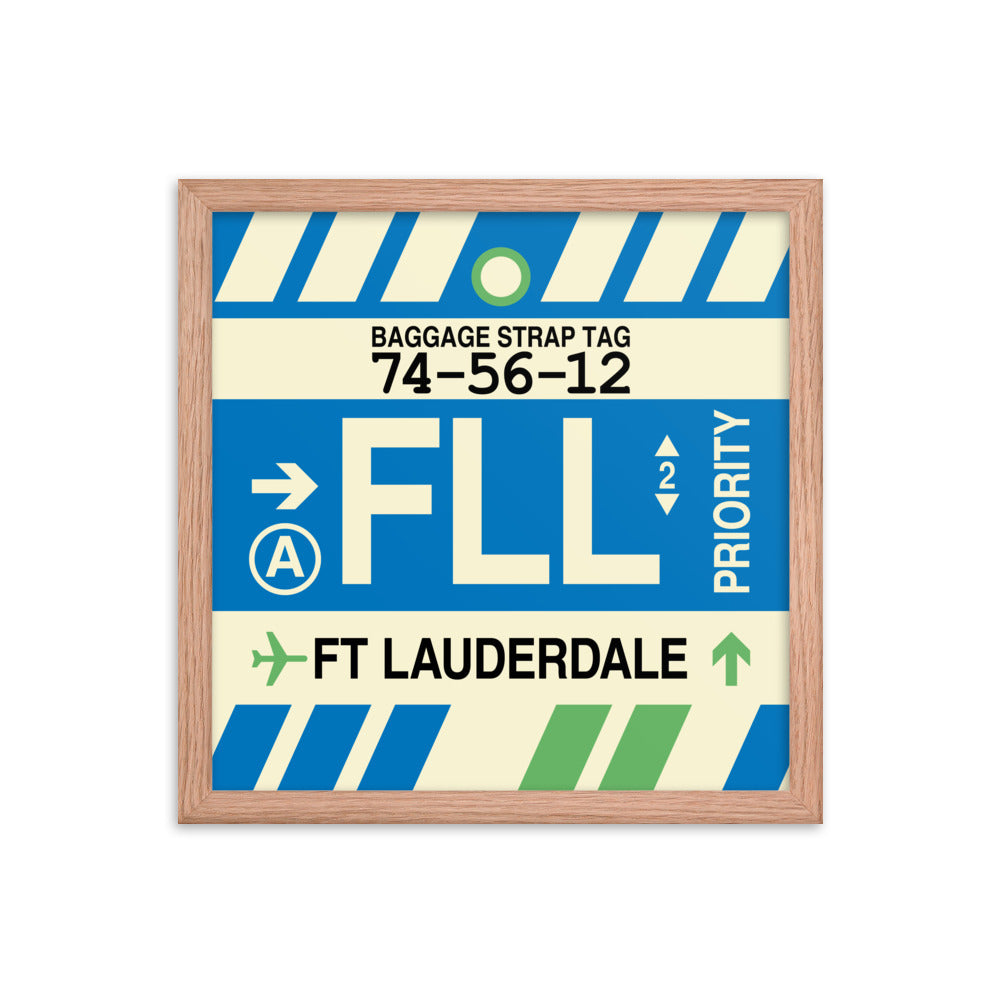 Travel-Themed Framed Print • FLL Fort Lauderdale • YHM Designs - Image 08