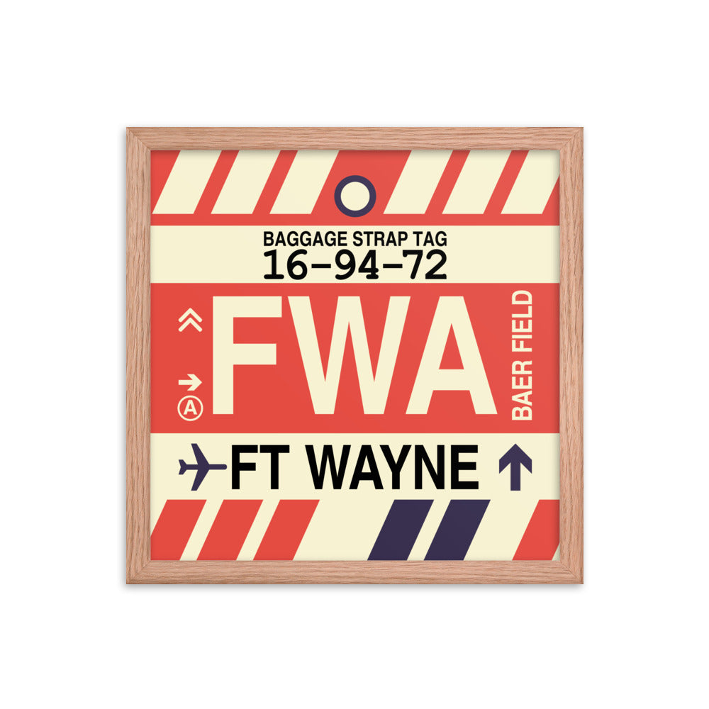 Travel-Themed Framed Print • FWA Fort Wayne • YHM Designs - Image 08