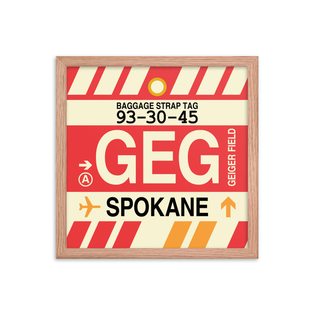 Travel-Themed Framed Print • GEG Spokane Souvenir • YHM Designs - Image 08