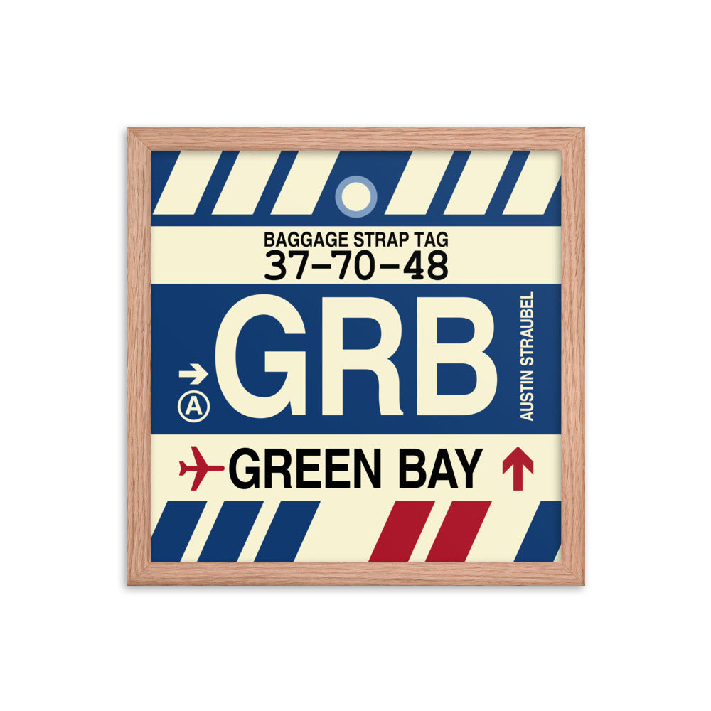 Travel-Themed Framed Print • GRB Green Bay • YHM Designs - Image 08