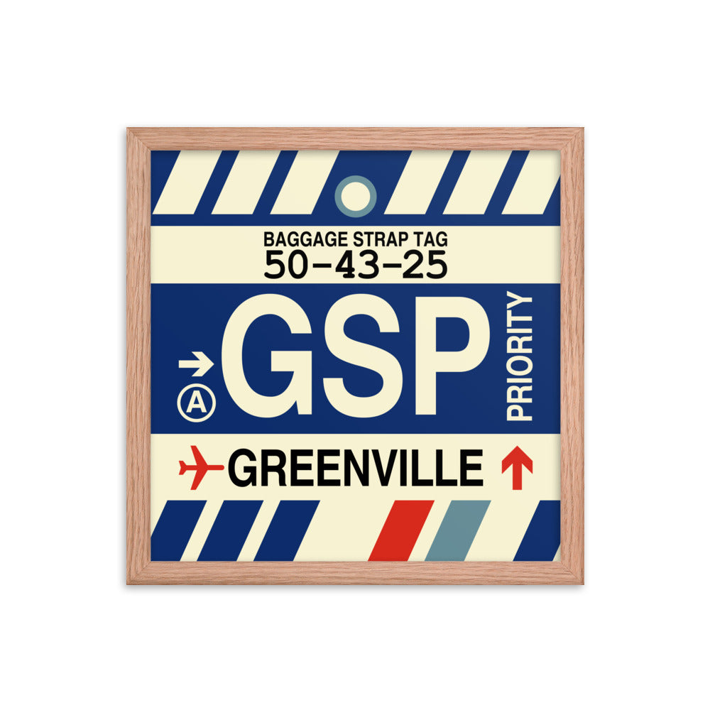Travel-Themed Framed Print • GSP Greenville • YHM Designs - Image 08