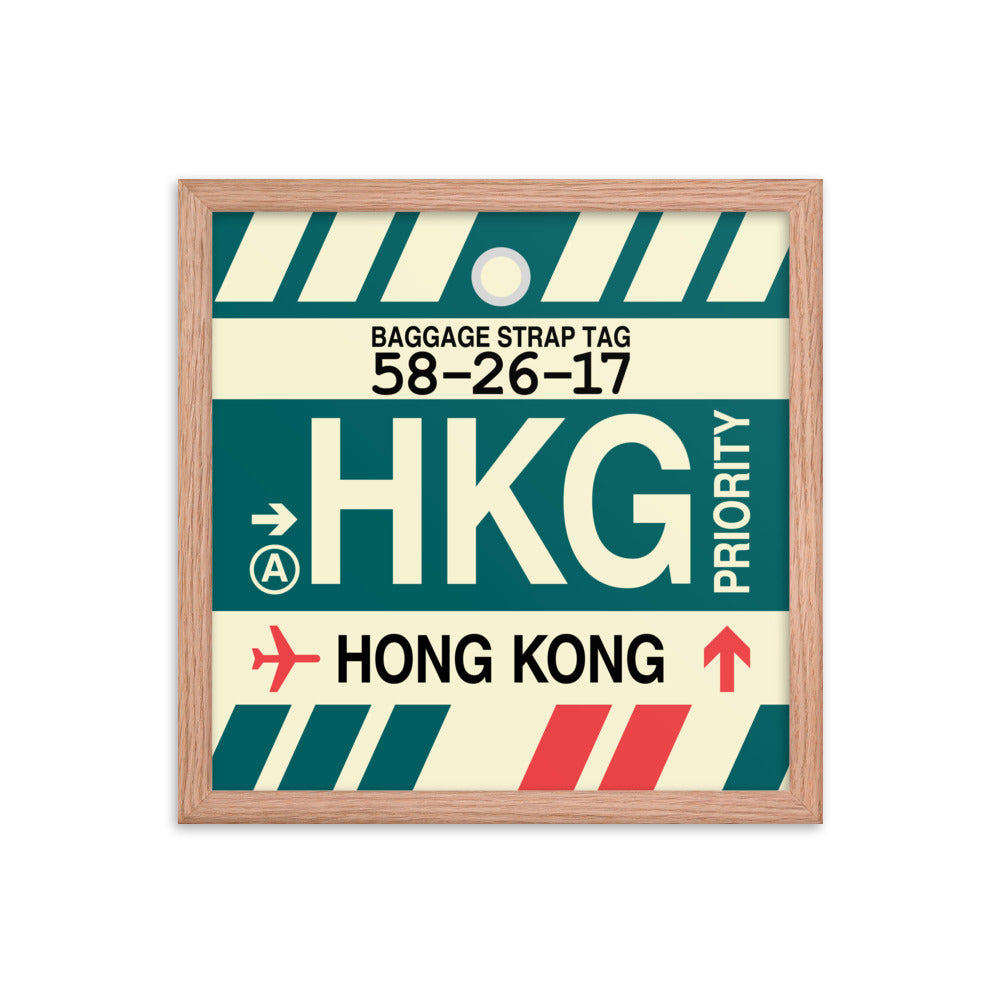 Travel-Themed Framed Print • HKG Hong Kong Souvenir • YHM Designs - Image 08