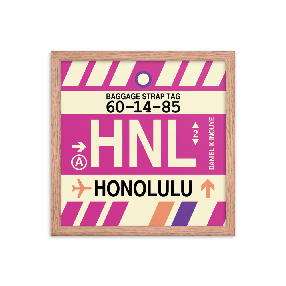 Travel-Themed Framed Print • HNL Honolulu • YHM Designs - Image 08