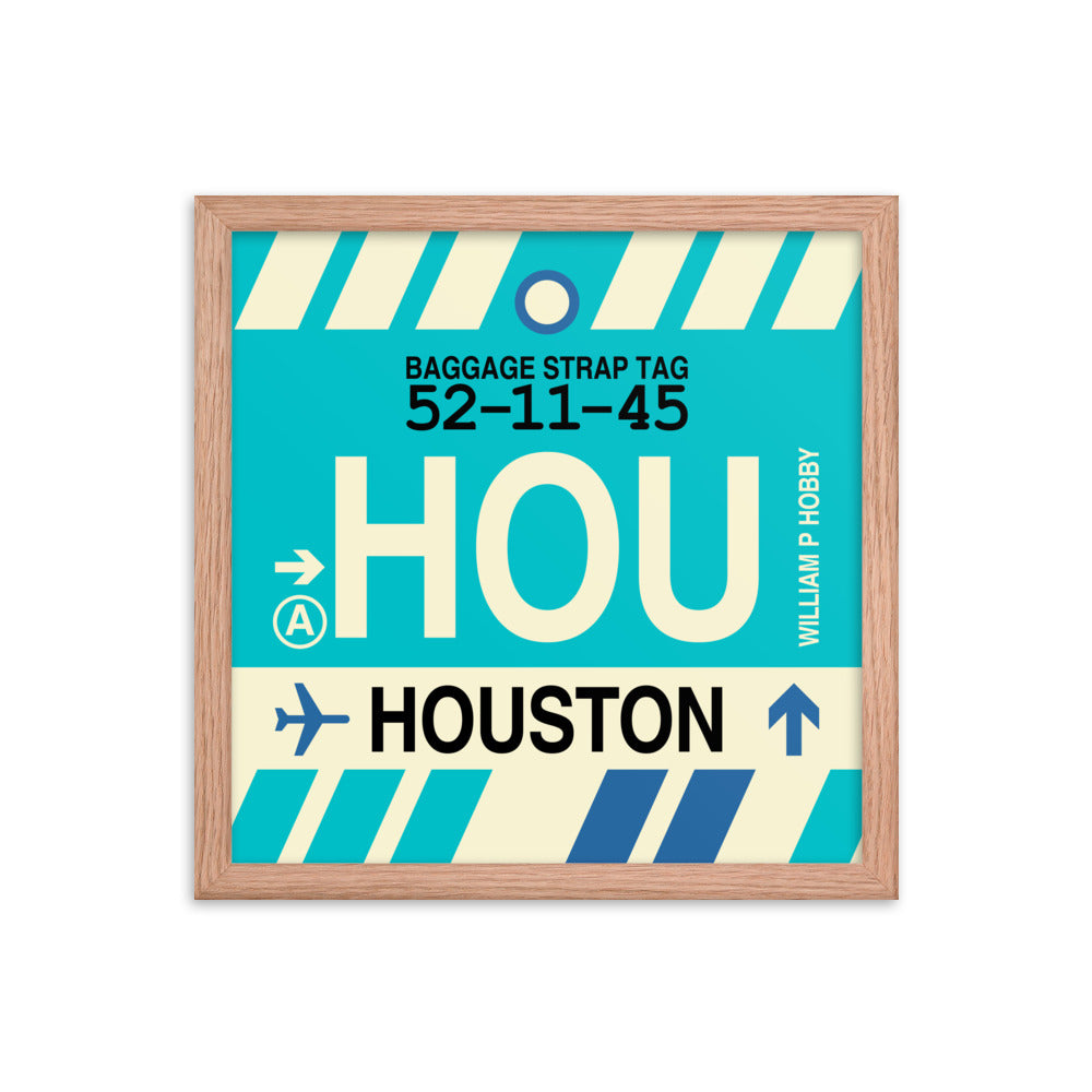 Travel-Themed Framed Print • HOU Houston • YHM Designs - Image 08
