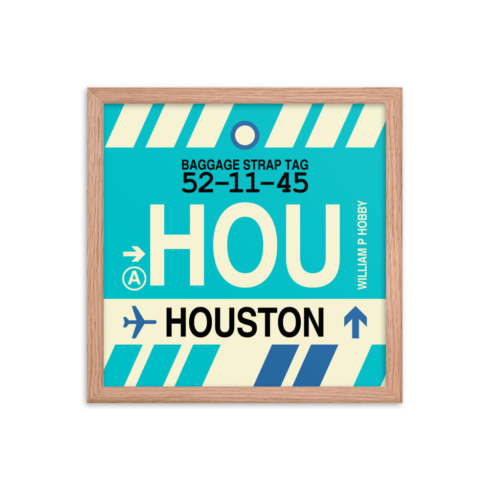 Travel-Themed Framed Print • HOU Houston Souvenir • YHM Designs - Image 08