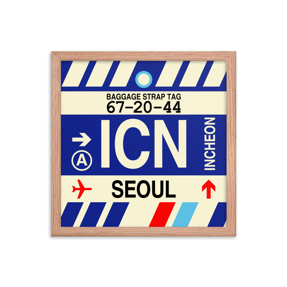 Travel-Themed Framed Print • ICN Seoul • YHM Designs - Image 08