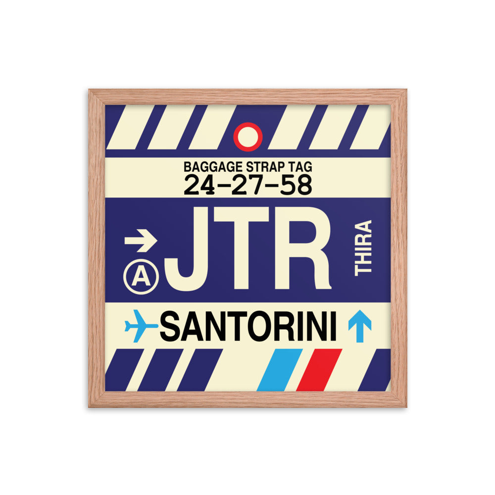 Travel-Themed Framed Print • JTR Santorini Souvenir • YHM Designs - Image 08