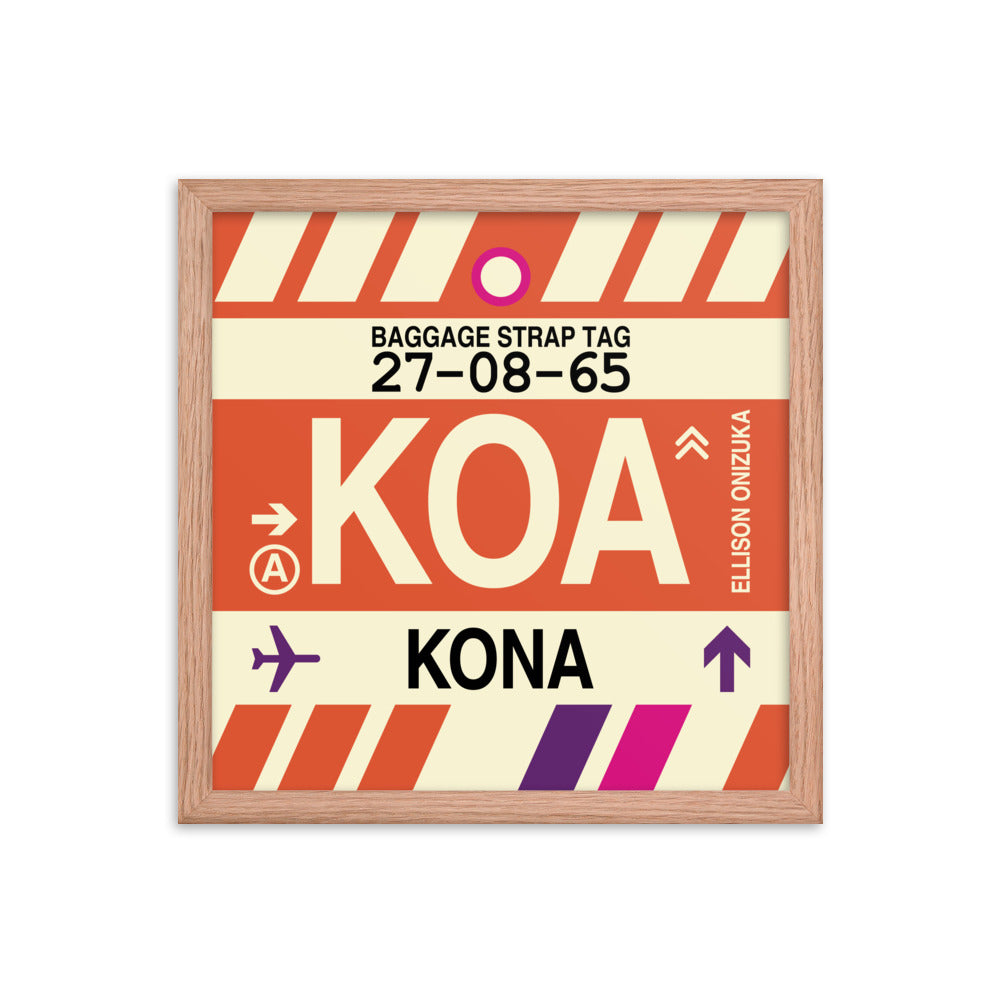 Travel-Themed Framed Print • KOA Kona Souvenir • YHM Designs - Image 08