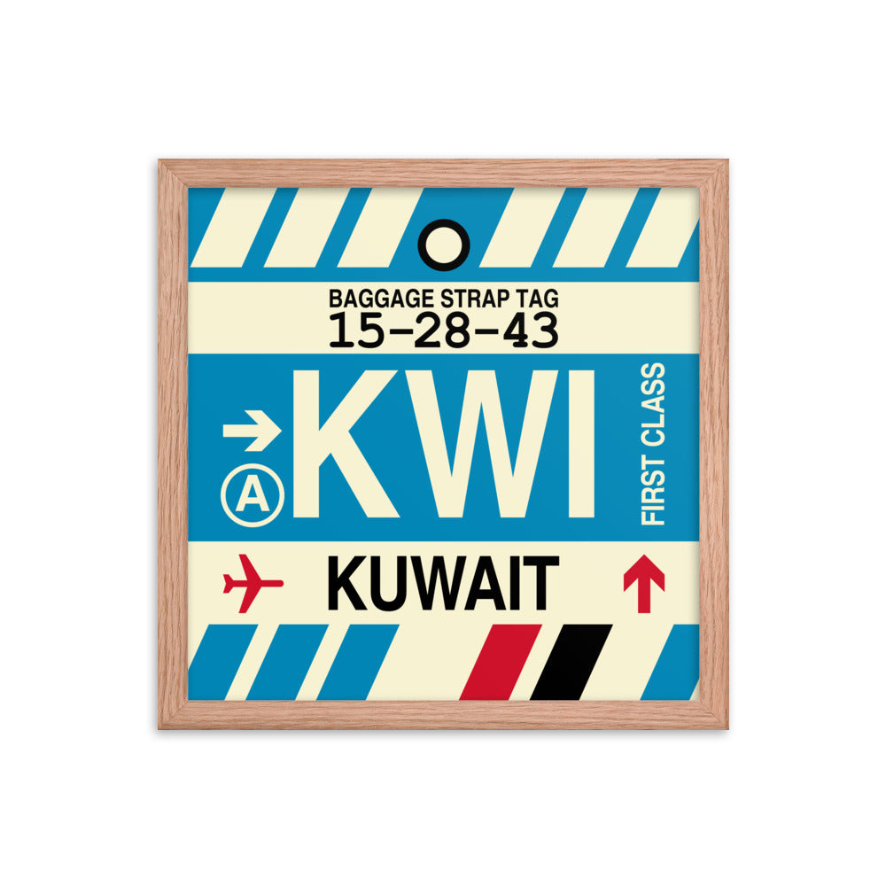 Travel-Themed Framed Print • KWI Kuwait City Souvenir • YHM Designs - Image 08