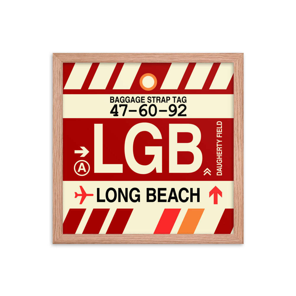 Travel-Themed Framed Print • LGB Long Beach • YHM Designs - Image 08