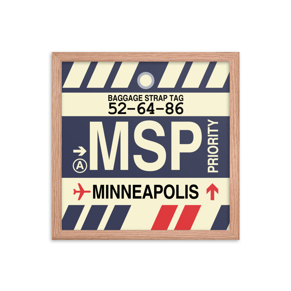 Travel-Themed Framed Print • MSP Minneapolis • YHM Designs - Image 08