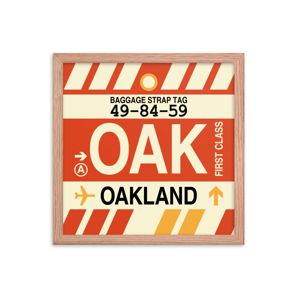 Travel-Themed Framed Print • OAK Oakland • YHM Designs - Image 08