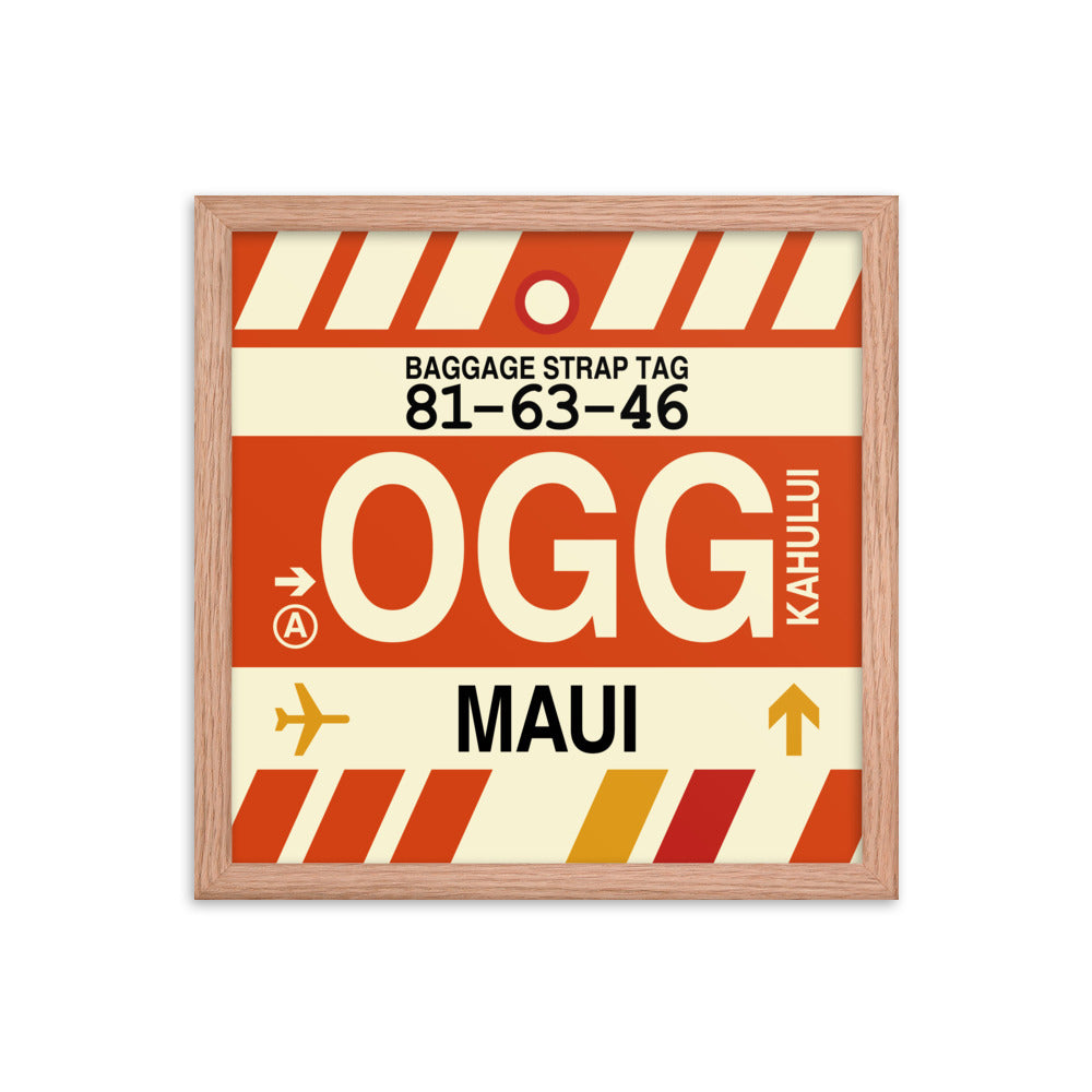 Travel-Themed Framed Print • OGG Maui • YHM Designs - Image 08