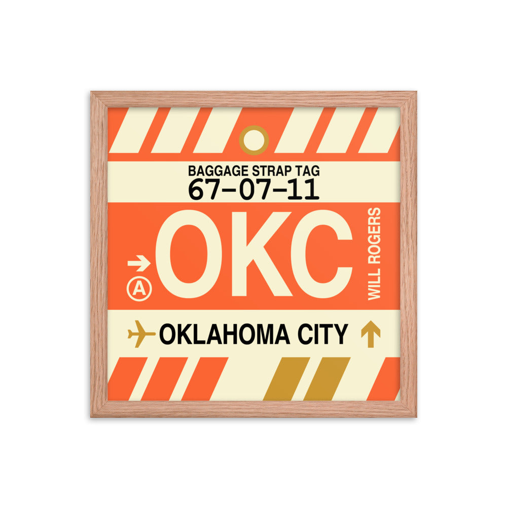 Travel-Themed Framed Print • OKC Oklahoma City • YHM Designs - Image 08