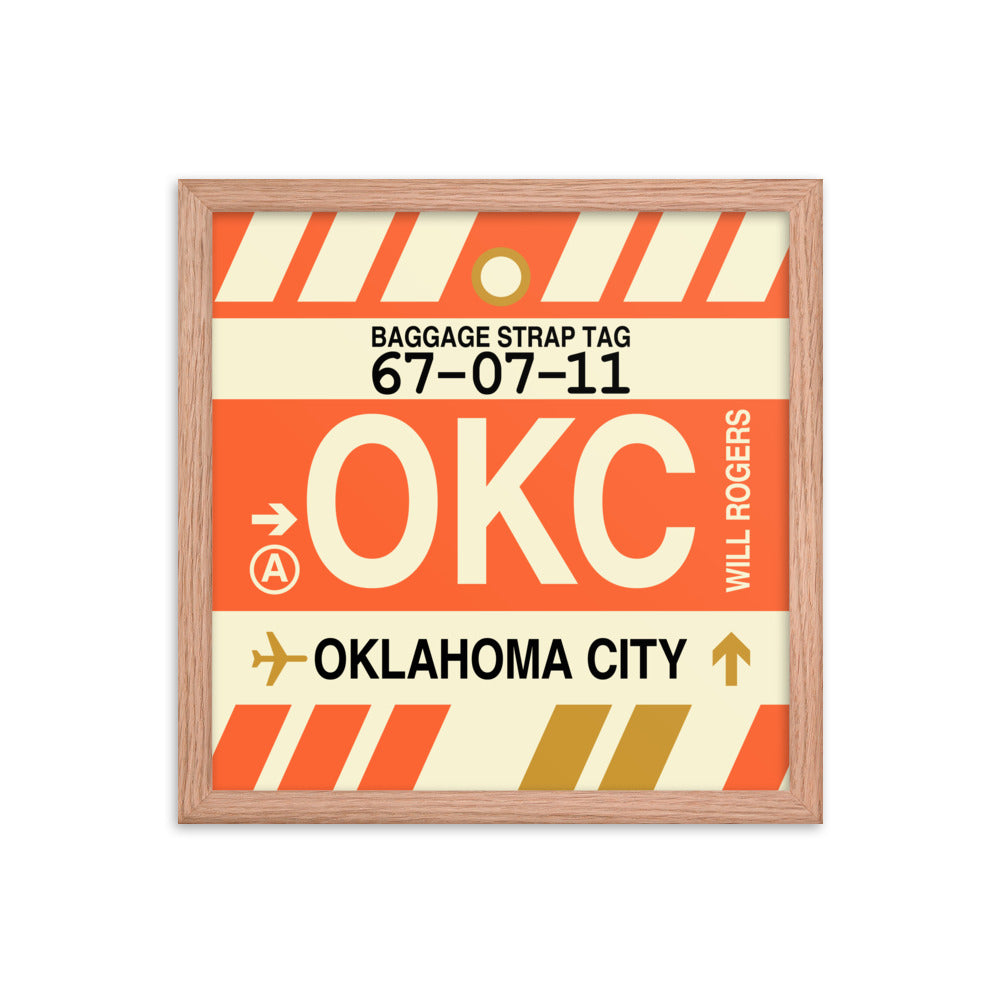 Travel-Themed Framed Print • OKC Oklahoma City Souvenir • YHM Designs - Image 08