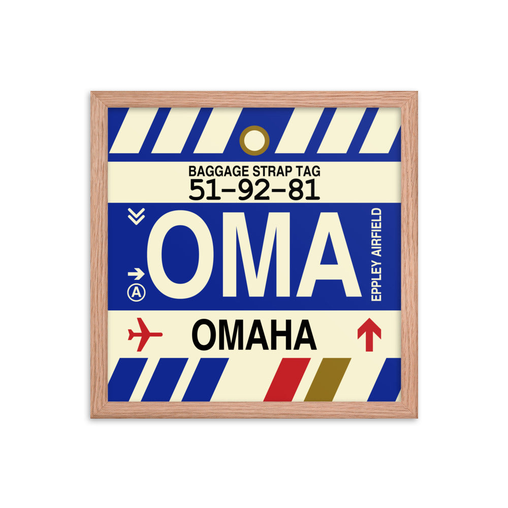 Travel-Themed Framed Print • OMA Omaha Souvenir • YHM Designs - Image 08