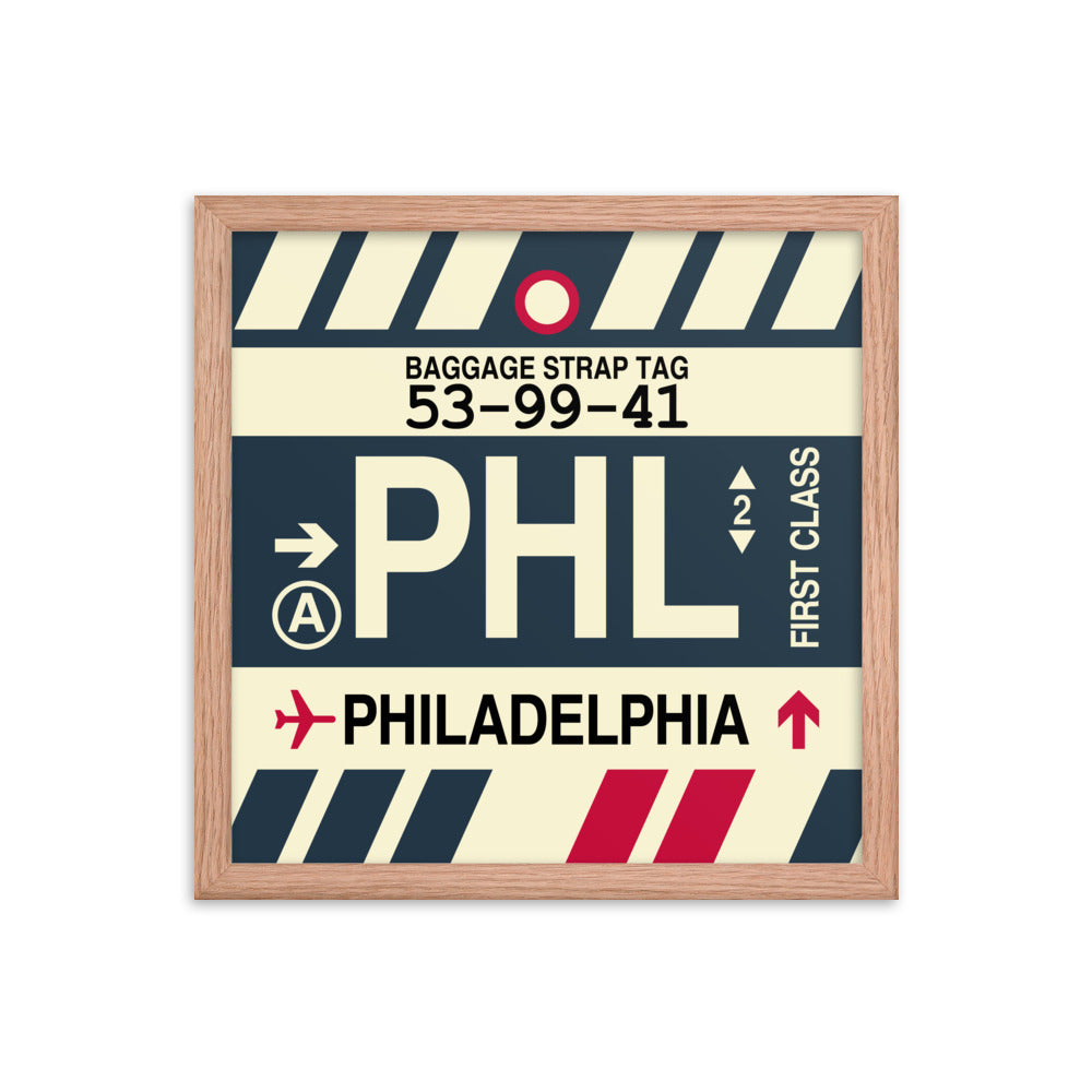 Travel-Themed Framed Print • PHL Philadelphia • YHM Designs - Image 08