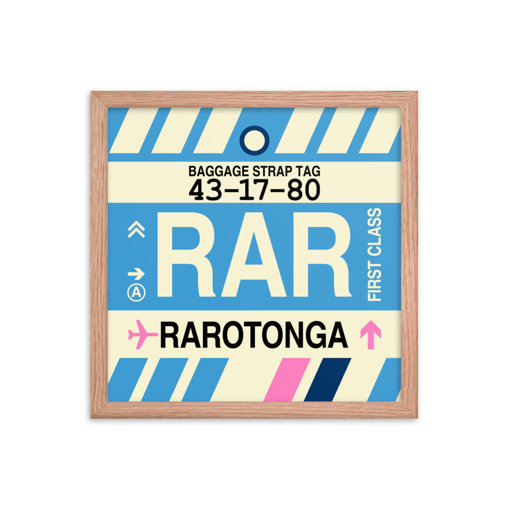Travel-Themed Framed Print • RAR Rarotonga Souvenir • YHM Designs - Image 08
