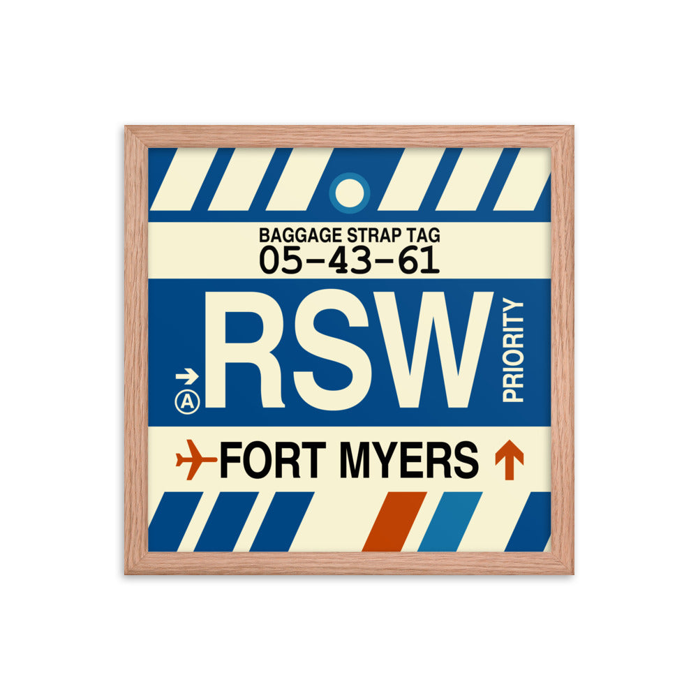 Travel-Themed Framed Print • RSW Fort Myers • YHM Designs - Image 08