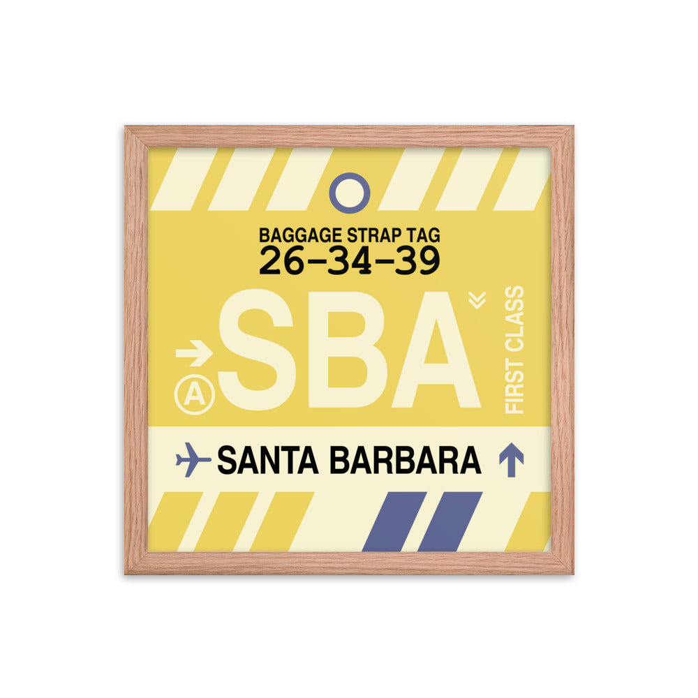 Travel-Themed Framed Print • SBA Santa Barbara Souvenir • YHM Designs - Image 08
