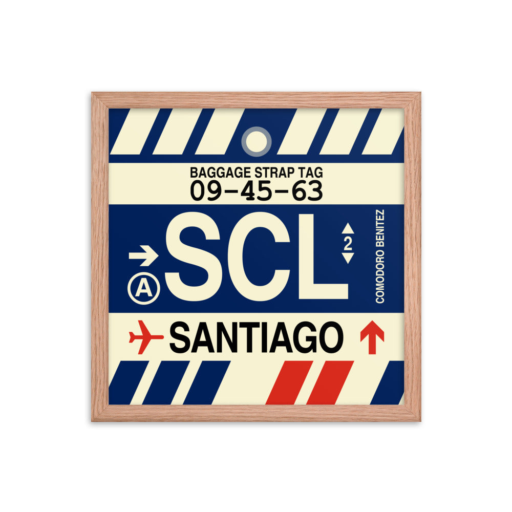 Travel-Themed Framed Print • SCL Santiago Souvenir • YHM Designs - Image 08