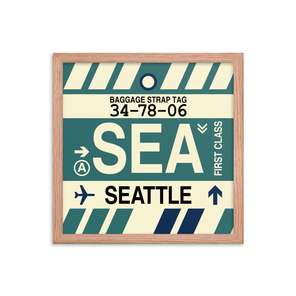 Travel-Themed Framed Print • SEA Seattle • YHM Designs - Image 08