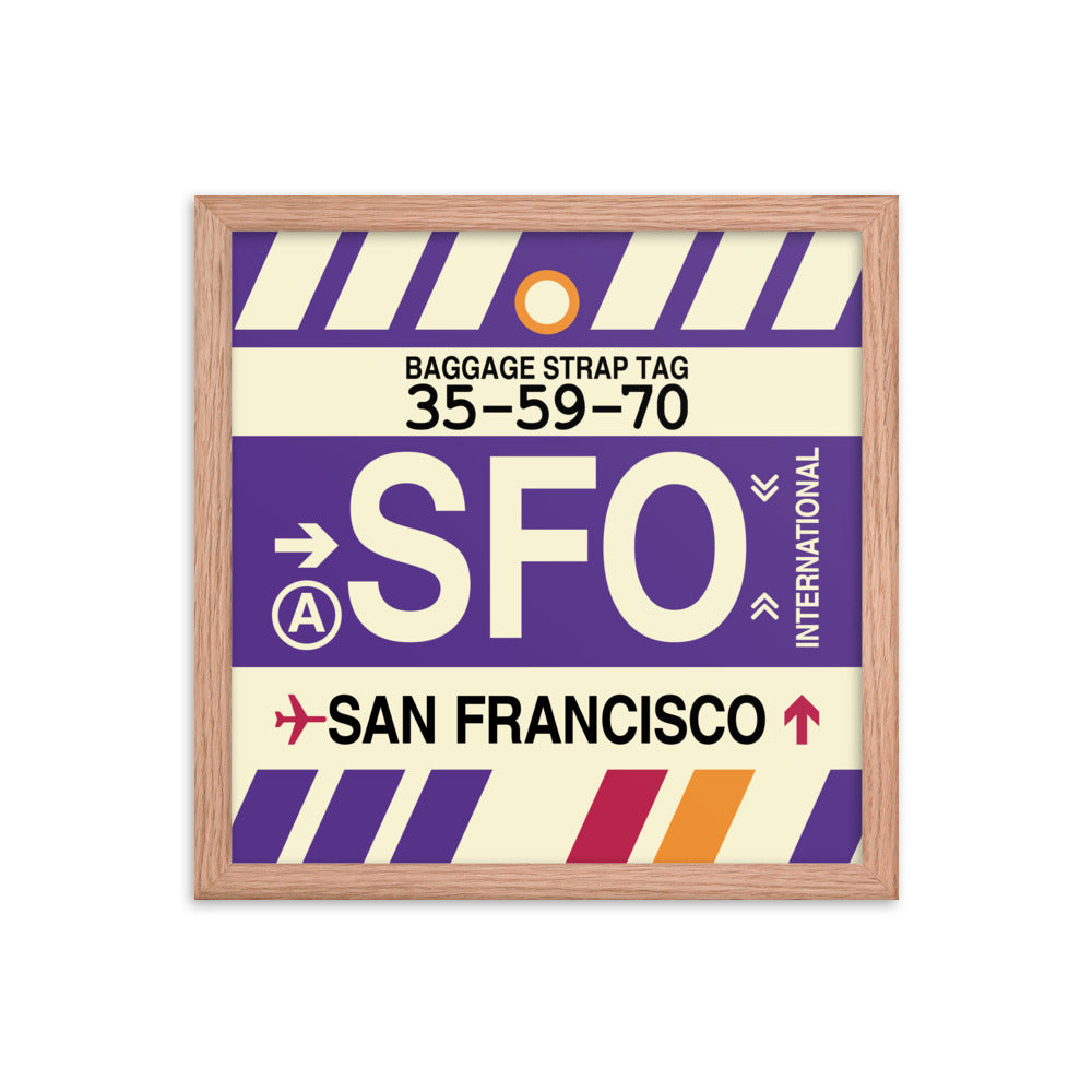 Travel-Themed Framed Print • SFO San Francisco • YHM Designs - Image 08