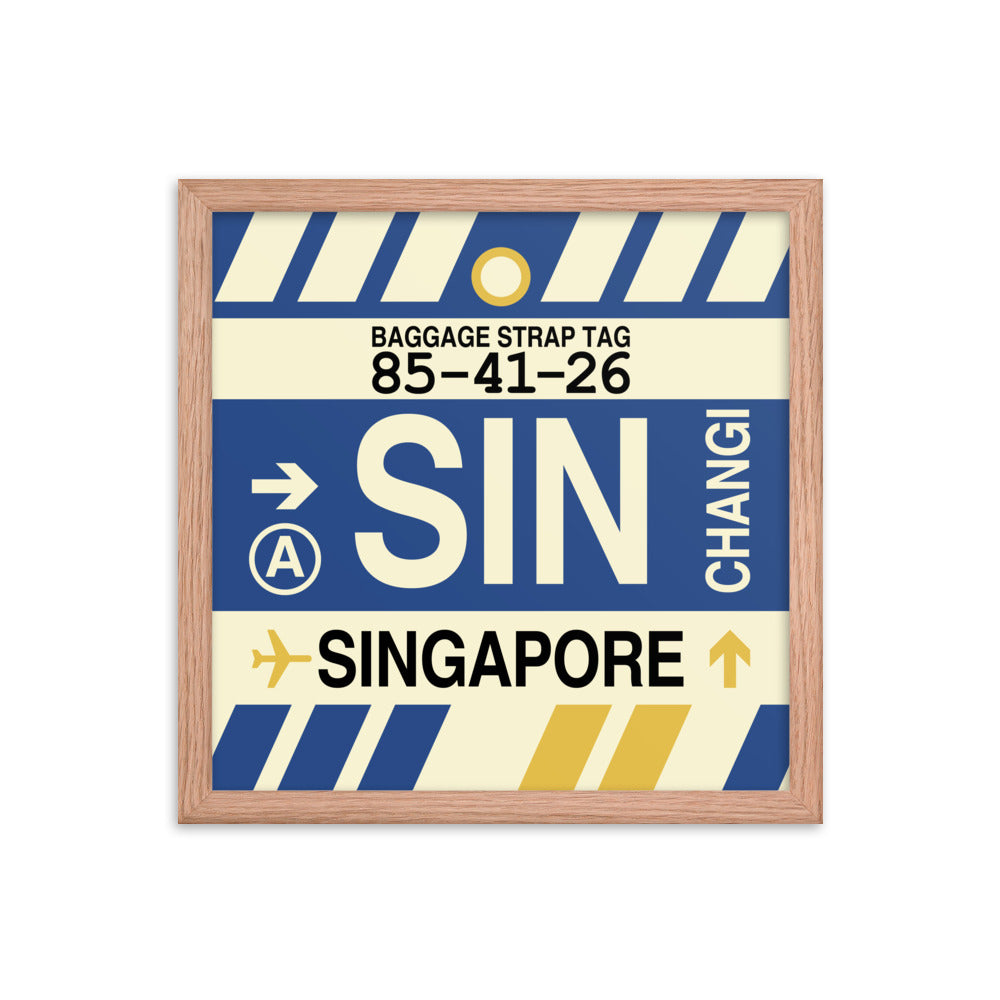 Travel-Themed Framed Print • SIN Singapore • YHM Designs - Image 08