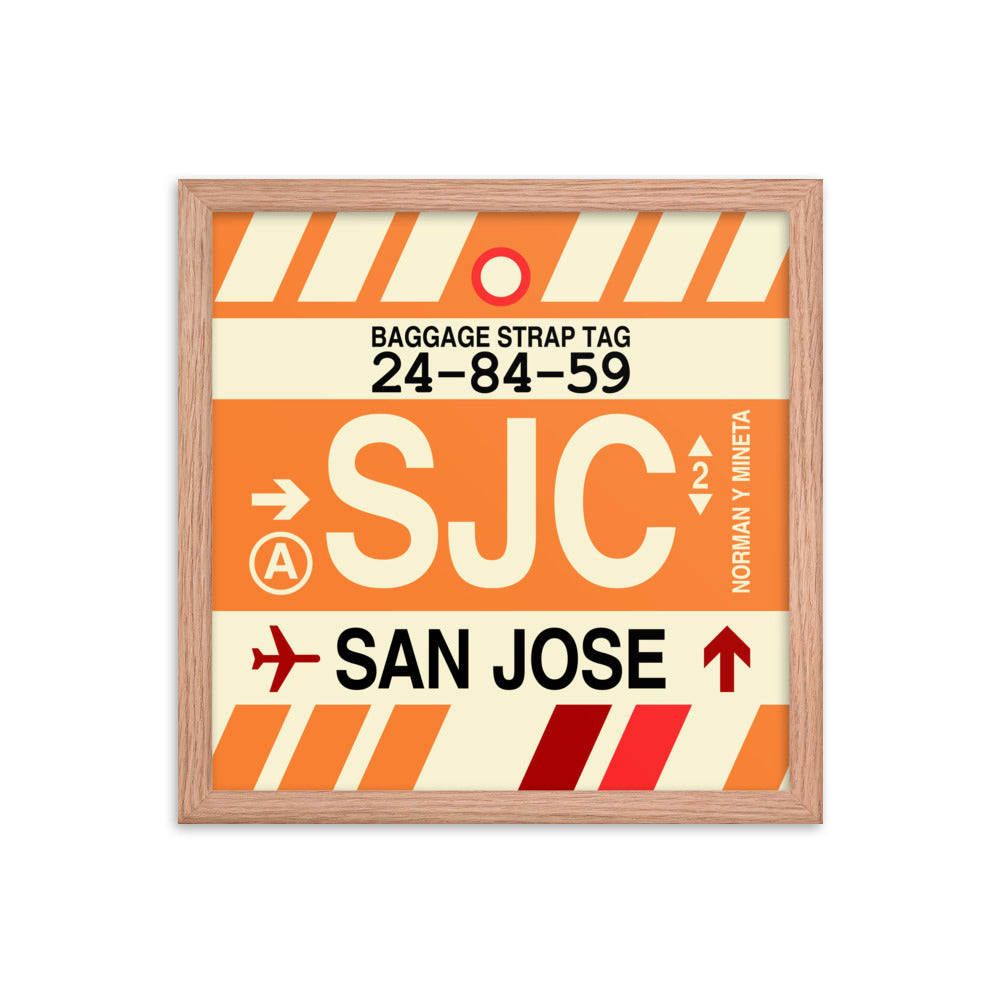 Travel-Themed Framed Print • SJC San Jose • YHM Designs - Image 08